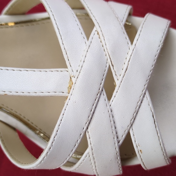 Jessica Simpson Javawn White Strappy Platform Wedge Sandals 8.5 M - Picture 13 of 16